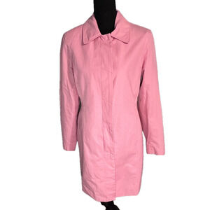 Bromley Sport Pink Nylon Blend Long Raincoat Jacket